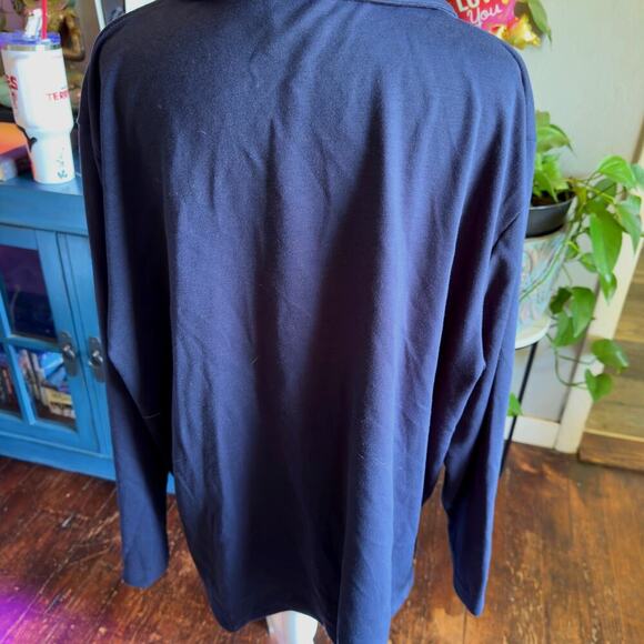 Villager Signature Dark Blue Button Down Shirt - Size 1X - Picture 4 of 6